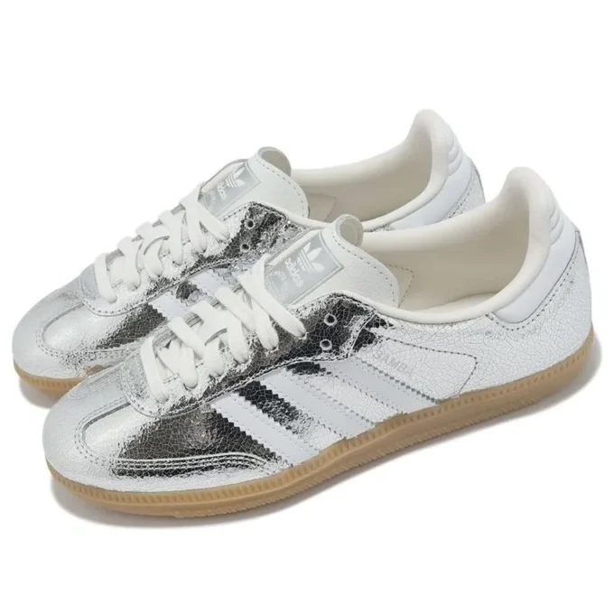 Adidas Samba OG „Silver Metallic Cracked Leather”