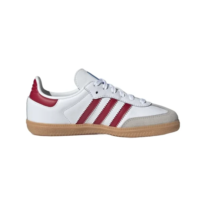 Adidas Samba OG „White Collegiate Burgundy Gum”