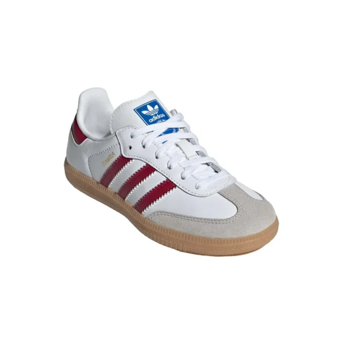 Adidas Samba OG „White Collegiate Burgundy Gum”