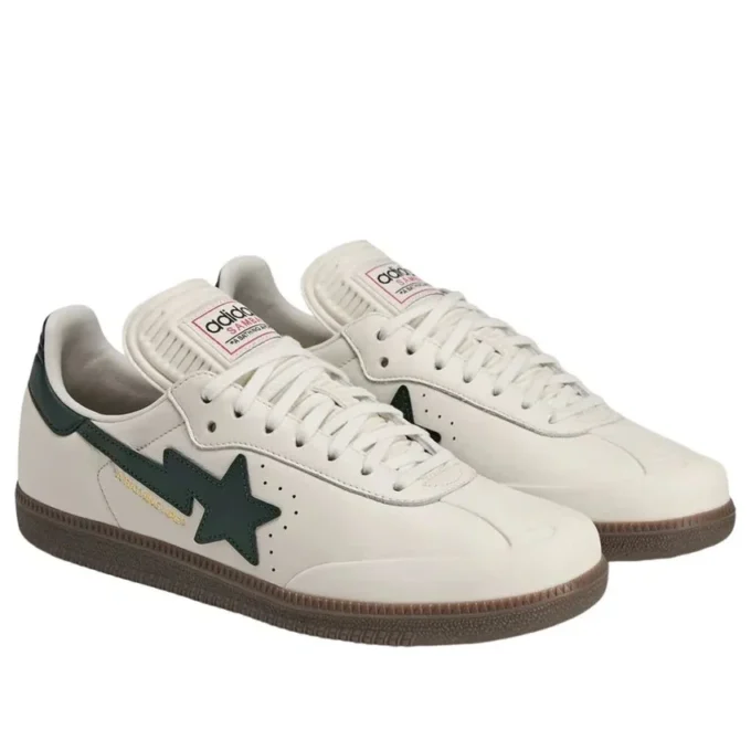 Adidas X a Bathing Ape Samba „White Forest”