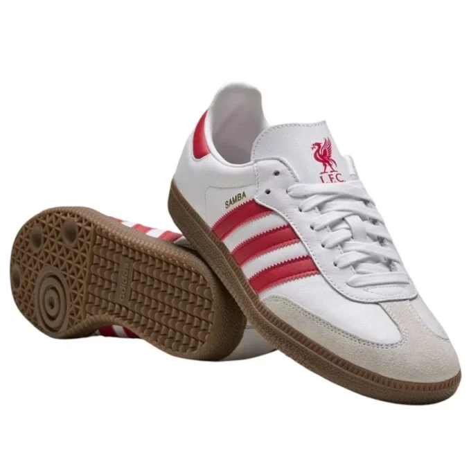 Adidas X Liverpool Fc Samba „Alb, Roșu Căpșună, Gum”